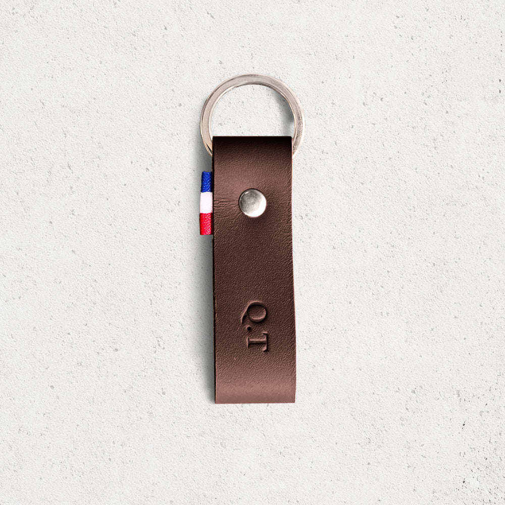 Le porte-clés personnalisé cuir lisse