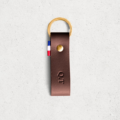 Le porte-clés personnalisé cuir lisse