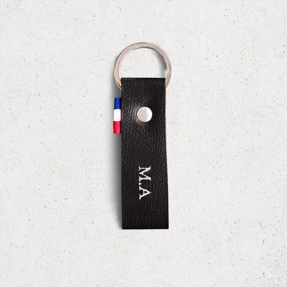 Le porte-clés personnalisé cuir grainé