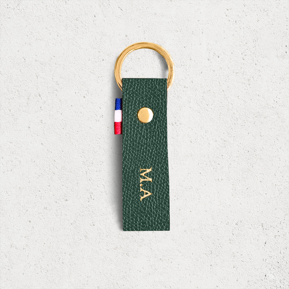 Le porte-clés personnalisé cuir grainé